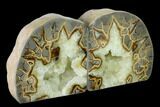 Wide, Crystal Filled Septarian Geode Bookends - Utah #151418-3